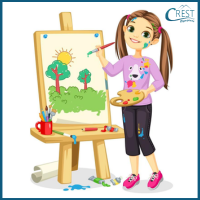 Action Words - Girl drawing a picture