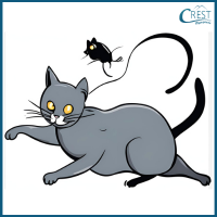 Action Words - Cat chasing a mouse