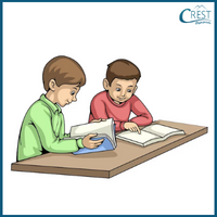 Adverbs - Boys doing homework