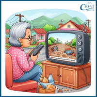 Articles - Lady watching a T.V