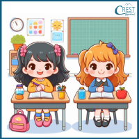 Conjunction - Two girls studying in same class