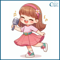 Conjunction - Girl is singing and dancing