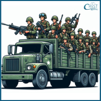 Nouns Questions - Truck carrying group of soldiers