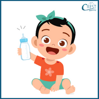 Preposition - Baby drinking milk