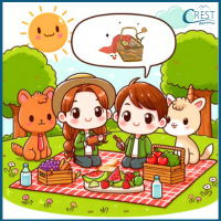 Tenses - Children on picnic