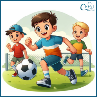 Tenses - Children playing soccer