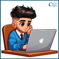 Tenses - Boy working on his laptop